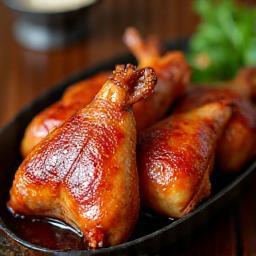Canard laqué croustillant avec sauce caramélisée