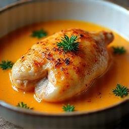Poulet à l'orange laqué brillant et savoureux
