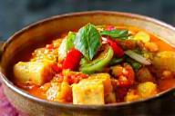 Tofu au curry rouge épicé
