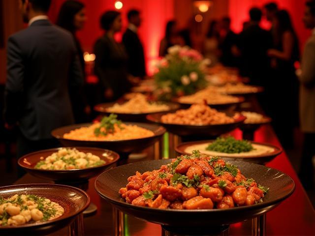 Buffet élégant lors d'un anniversaire privé